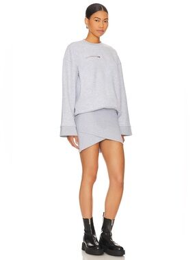 Lovers and Friends Jaida mini dress Heather Gray Crewneck Sweatshirt dress sz xs